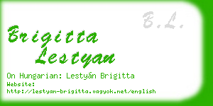 brigitta lestyan business card