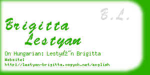 brigitta lestyan business card